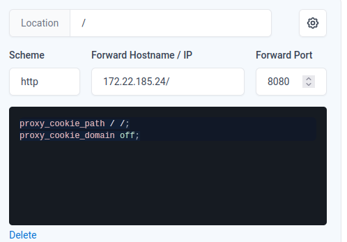 Nginx custom location configuration